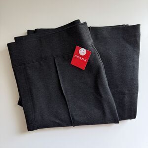 SPANX  Womens 2X Petite Ponte Gray High Rise Flare Pant Career Elastic Waist NEW